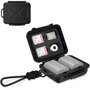 lot 12217 image: JJC Portable Camera Battery Memory Card Storage Case for 4 SD Card,3 CFexpress Type-A Cards,2 Camera Batteries, Compact Cameras Battery Holder Box for Sony NP-FZ100