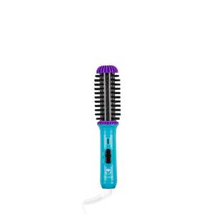 lot 12221 image: CALISTA GoGo Mini Heated Round Brush  Corded Electric Curl, Smooth & De-Frizz Styling Tool  1 Barrel  Heats to 365°F Travel-Friendly Dual Voltage (Berry Burst)