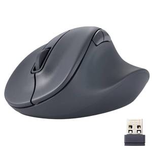 lot 12225 image: ELECOM Wireless Ergonomic Shape Mouse, 2.4GHz with Mini USB Receiver, Silent Click, Right Hand 2000DPI, 5 Buttons, Optocal Sensor, Compatible with PC, Mac, Laptop, EX-G, Lsize Black (M-XGL30DBSKBK)