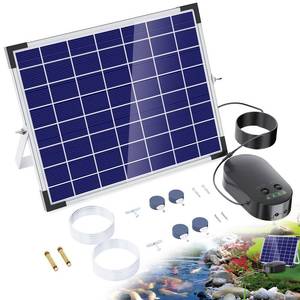 lot 13803 image: POPOSOAP 15W Solar Pond Aerator with 4400mAh Battery Backup, 3 Modes & Low Noise Solar Air Pump with 2 Outlets for Fish Ponds, Aquariums, Hydroponics & Wildlife Gardens-P915D