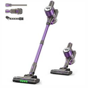 lot 13815 image: Vacuum Cleaners for Home,Cordless Vacuum Cleaner,Lightweight Stick Vacuum Cordless Rechargeable,Self-Standing Design,LED Touch Screen,Vacuum for Hardwood Floors,Carpet,Pet Hair(Mulberry Purple)