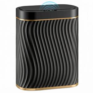 lot 13821 image: Ogikey Bathroom Small Trash Can with Automatic Touchless Lid, 2.6 Gallon Smart Garbage Can Narrow Waterproof Trash Bin for Bedroom, Office, Living Room