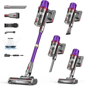 lot 13829 image: iXlion Cordless Vacuum Cleaner for Home - Powerful Stick Vacuum with HEPA Filter, 55-Min Runtime, LED Light, Anti-Tangle Brush, Detachable Battery,Lightweight Vacuum for Pet Hair,Carpets & Hard Floors