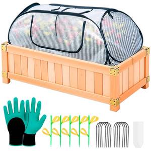 lot 14336 image: Garden Covers for Raised Beds, Pop Up Raised Garden Bed Cover, Garden Row Plants Cover Accelerator, Greenhouse Cover for Protecting Seedlings Fruits Vegetable Rows 45 L x 22 W x 16 H(1 Pack)