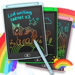 lot 14341 image: 3 Pack LCD Writing Tablet, Colorful Toddler Drawing Tablet Doodle Board for Kids, Erasable Reusable Electronic Drawing Pad, LEYAOYAO Educational and Learning Toy for 3-6 Years Old Boy and Girl