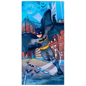 lot 14380 image: Franco Kids Super Soft Cotton Beach Towel, 58 in x 28 in, Batman DC Comics