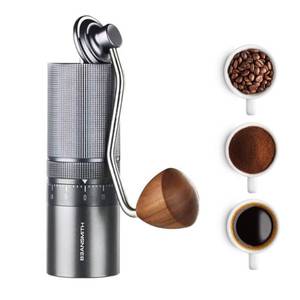 lot 14398 image: BEANSMITH M1 Manual Coffee Grinder �� 7 Star Stainless Steel Conical Burr, 60 Clicks External Adjustment, 30g Capacity  Portable Burr Grinder for Espresso, French Press, Turkish, Cold Brew