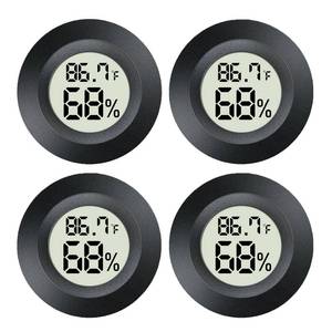 lot 14422 image: Meggsi 4 Pack Mini Digital Hygrometer Gauge Indoor Thermometer, LCD Monitor Temperature Outdoor Humidity Meter for Greenhouse Jars Incubators Guitar Case, Fahrenheit (��) or Celsius(��)