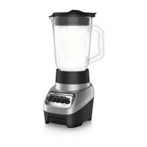 lot 17821 image: BLACKDECKER BL1230SG PowerCrush 6-Cup Countertop Blender with Glass Jar and 4-Speed Settings  700W Motor  Silver
