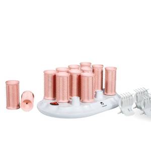 lot 17827 image: CALISTA Tools Ion Hot Rollers Short Set, Hot Rollers for Short Hair with Fusion Technology, Hair Rollers for Voluminous Curls & Waves, Fast Heating Curlers with Claw Clips,12 Piece Set, Pink