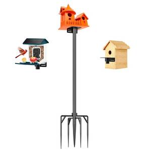 lot 17831 image: Uoveya Bird House Pole Stand 79, Dia 1 Inch Smart Bird Feeder Pole for Camera Birdfeeder, Feeding Station for Outdoors Heavy Duty, Compatible Post Mount