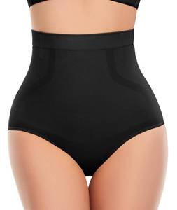 lot 18030 image: Everyday Shapewear Tummy Control Underwear - High Waisted Body Shaper Panties Seamless Shapewear Compression Briefs for Women Black M