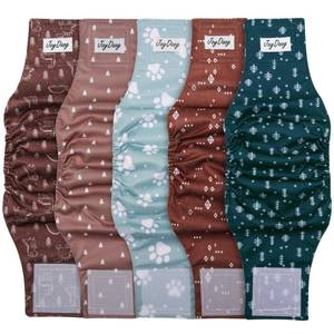 lot 18054 image: JoyDaog Reusable Dog Belly Bands for Male Dogs Diapers,5 Pack Premium Washable Dog Diapers Male Doggie Nappies Wrap,L