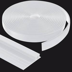 lot 18087 image: Pushglossy 28 ft Vinyl Sliding Screen Door Bug Seal Strip Adjustable Width 34 to 1-38 Bug Strip Screen Door Weather Stripping Side Insect Draft Stopper Seal for Window Patio Frame Filler(White)