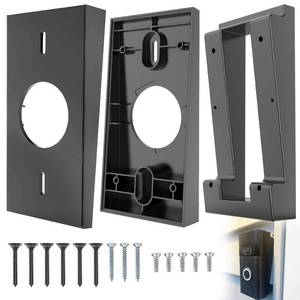 lot 18094 image: Waldenlife Video Doorbell Mount - Black Plastic Wall Mount for Ring 233 Plus - Fits Vinyl, Aluminum & Cedar Walls - Angle Adjustment
