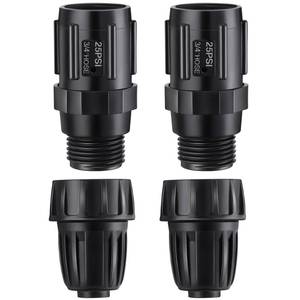 lot 18100 image: ElectricWise 4 Pcs 25 PSI Drip Irrigation Pressure Regulator Faucet Adapter Kit, 2Pcs 34 FHT x 34 MHT Pressure Regulator, 2Pcs 12 Inch Tubing Adapter for Drip Irrigation System