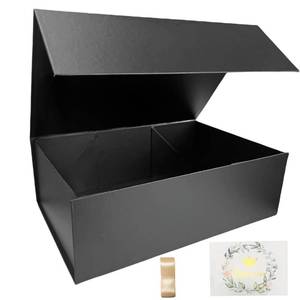 lot 18124 image: Magnetic Gift Box 10.6x7.4x3.3 Inch With Lid Collapsible Rectangle Gift Boxes for Weddings Christmas Birthdays and More (White)
