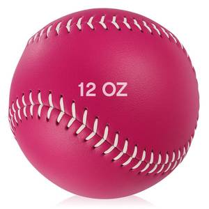 lot 18125 image: Arrowbash Weighted Softball Training Softballs Set Weighted Balls Bulk for Softball with(1 Pcs,Maroon,12 Inch)