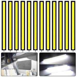 lot 18140 image: Linkstyle 12PCS 12V LED Interior Light Bar, Waterproof 28 LEDs COB Strip Light Super Bright Lights for Truck Boat Bike RV, White