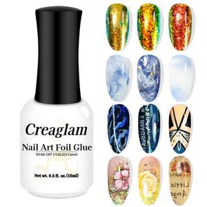 lot 18146 image: Creaglam Nail Foil Glue Gel Nail Art Foil for Foil Stickers Nail Glue Foil Transfer Gel - 15ML Transfer Glue Nail Art Manicure DIY Enthusiasts - Required LED Lamp Soak Off