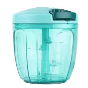 lot 18147 image: Ourokhome Manual Food Processor Vegetable Chopper, Portable Hand Pull String Garlic Mincer Onion Cutter for Veggies, Ginger, Fruits, Nuts, Herbs, etc., 900ml, Blue