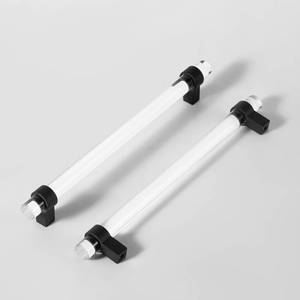 lot 18154 image: BonKuDoo 5 Pack Cabinet Pulls 6-310 Inch, Matte Black Kitchen Cabinet Handle Crystal Drawer Pulls Glass Cabinet Handles(160mm)
