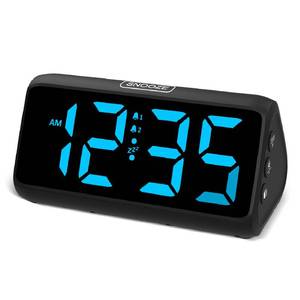 lot 18431 image: Netzu Digital Alarm Clocks for Bedrooms, Loud Alarm Clock with Dual Alarms, Bold Digits, 5 Dimmers, 4 Volumes, Snooze, Bedside Clock for Deep Sleepers Kids Teens Seniors, Plug in Clock, Easy to Set