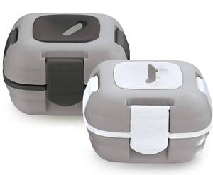 lot 18439 image: (Used)Pinnacle Insulated Leak Proof Lunch Box - Thermal Lunch Container With NEW Heat Release Valve 16 oz Set of 2 Blue-Green