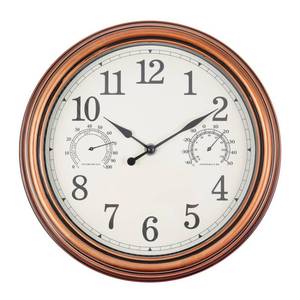 lot 18441 image: Vigorwise 12inch Outdoor Clocks Plastic Waterproof Wall Clock with Temperature & Humidity