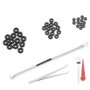 lot 18442 image: O-Ring, Buna-n, Tool Kit with 3 Convenient Sizes, Replacement for Mini Dental Implants