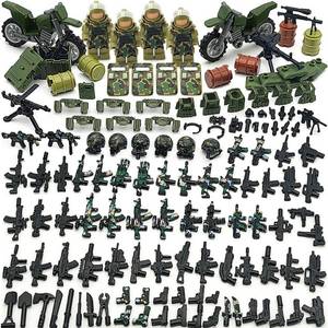 lot 18453 image: CONVENTEJOY Military Weapon Guns Accessories for Minifigure Block Toys Include Camouflage Helmets E.O.D Suits Shields for Army Soldiers Gear Set Building Kits Kids Toy(260pcs)