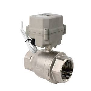 lot 18455 image: BOKYWOX NPT 2 2-Way Motorized Ball Valve DC12V Electrical Ball Valve CR3-01 Stainless Steel 304 with Indicator and Manual Override