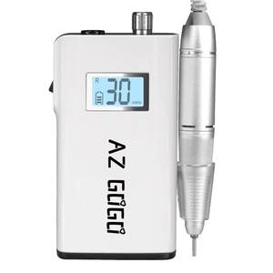 lot 18458 image: AZ GOGO Nail Drill Machine, 30000RPM Rechargeable Professional Portable Nail Drills for Acrylic Gel Nails - Salon Home Use (White)