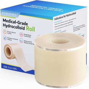 lot 18482 image: Extra Large 2x20ft Hydrocolloid Roll for Wound Care - Cut-to-Size, Medical-Grade Hydrocolloid Patch Bandages with Self-Adhesive, Ultra Absorbent, Flexible & Waterproof, First Aid Kit Essential