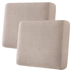 lot 18497 image: H.VERSAILTEX Super Stretch Individual Seat Sofa Covers Couch Slipcover Sets Thick Jacquard Textured Twill Fabric (2 Piece Large Sofa Cushion Covers, Sand)