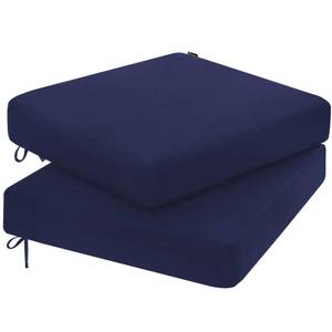 lot 19807 image: Favoyard Outdoor Chair Cushion 19 x 19 x 3 Inch Rainproof & 3-Year Fade Resistant Patio Furniture Cushions with Removable Cover and Adjustable Ties for Garden Sofa Couch Pads Set of 2, Blue