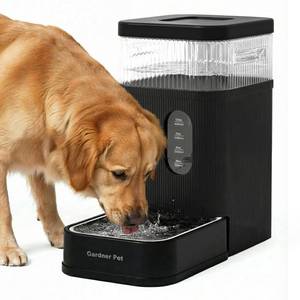 lot 19830 image: Gardner Pet 2.2 Gallon Automatic Dog Water Bowl Dispenser 8.5L Gravity Water Feeder with Stainless Steel Bowl & Maifan Stone Filter, BPA-Free for for Cats and Dogs (Black, 2.2 Gallon)