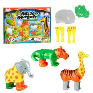 lot 19844 image: POPULAR PLAYTHINGS Magnetic Animals for Toddlers 1-3, Mix or Match Animal Toys, Set of 4 Gift for Kids - Jungle Animals (Not all Pieces Guaranteed)