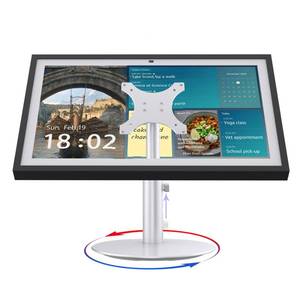 lot 19901 image: ITSHOM Stand for Echo Show 15 (1st, 2nd Gen), Echo Show 21 with Swivel and Tilt Design, 4-Level Height Settings, Aluminum Mount Stand for Show 21, VESA-Compatible for 15-21 Displays (Silver-Swivel)