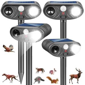lot 19919 image: 2026 Sonic Fortress Pro Deer Repellent Devices Solar Ultrasonic Racoon Squirrel Repellent Outdoor Animal Repeller IP65 Cat Deterrent Motion Activated Light to Keep Away Rabbit Skunk Dog for Garden (4)