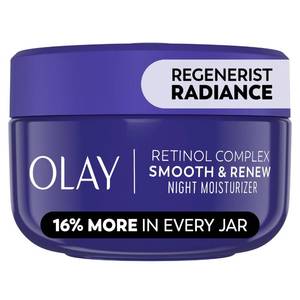 lot 20277 image: Olay Regenerist Radiance Retinol Face Moisturizer Smooth & Renew Cream for Women - Fragrance-Free, Anti-Aging, Anti-Wrinkle, Tightening & Brightening - 2 Oz