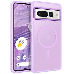 lot 20297 image: BENTOBEN for Google Pixel 7 Pro Case Compatible with Magsafe Translucent Matte Magnetic Pixel 7 Pro Case Slim Shockproof Women Men Protective Phone Cases for Google Pixel 7 Pro 6.7, Light Purple