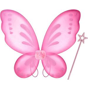 lot 20316 image: Sratte Fairy Princess Butterfly Wings Girls Kids Butterfly Costumes Set Star Wands Adults Christmas Birthday Party(Pink)