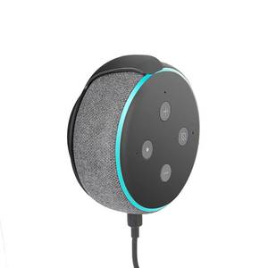 lot 20359 image: Wall Mount Holder for 3rd Generation, Space-Saving Accessories Built-in Cable Management for Dot(3rd Gen) Smart Speakers, with Sticking Tape and Drill Nail(Black, 1Pack)