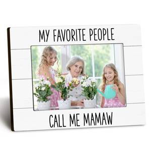 lot 20401 image: DUXMNAMG My Favorite People Call Me Mamaw 4x6 Picture Frame, Mamaw Gifts for Grandma Photo Frame, Gifts for Mamaws Mothers Day from Grandkids, MamawGift Picture Photo Frames for Desk Decor
