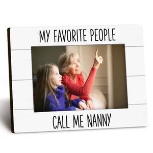lot 20402 image: DUXMNAMG My Favorite People Call Me Nanny 4x6 Picture Frame, Nanny Gifts for Grandma Photo Frame, Gifts for Nannys Mothers Day from Grandkids, NannyGift Picture Photo Frames for Desk Decor