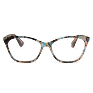 lot 20419 image: 2SeeLife Large Cat Eye Reading Glasses For Women - Medium-Wide Faces, Durable Frame, Spring Hinges, Oversized Cateye Readers, Rose-blue Tortoise, 1.50