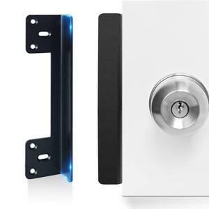 lot 20420 image: MOSECYOU Outward Opening Door Security Protector Shields 7, Heavy Duty Door Latch Guard Plates, Door KnobDeadbolt Latch Cover Invisible Plate