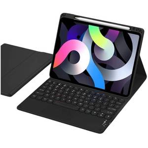 lot 20428 image: NUWONAYA Keyboard Case for iPad 9th8th7th GenerationAir3Pro10.5 with Touchpad,Candy Color Round Keys Magnetic Detachable Keyboard with Multi-Touch Trackpad and Pencil Holder��Black