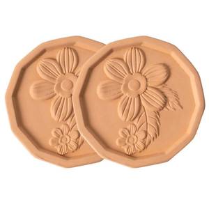 lot 20430 image: DNUZEWR Brown Sugar Saver Terracotta Brown Sugar Keeper &Softener Container Disc for Food Storage Containers Reusable & Food Safe (Flower, 2 PCS)